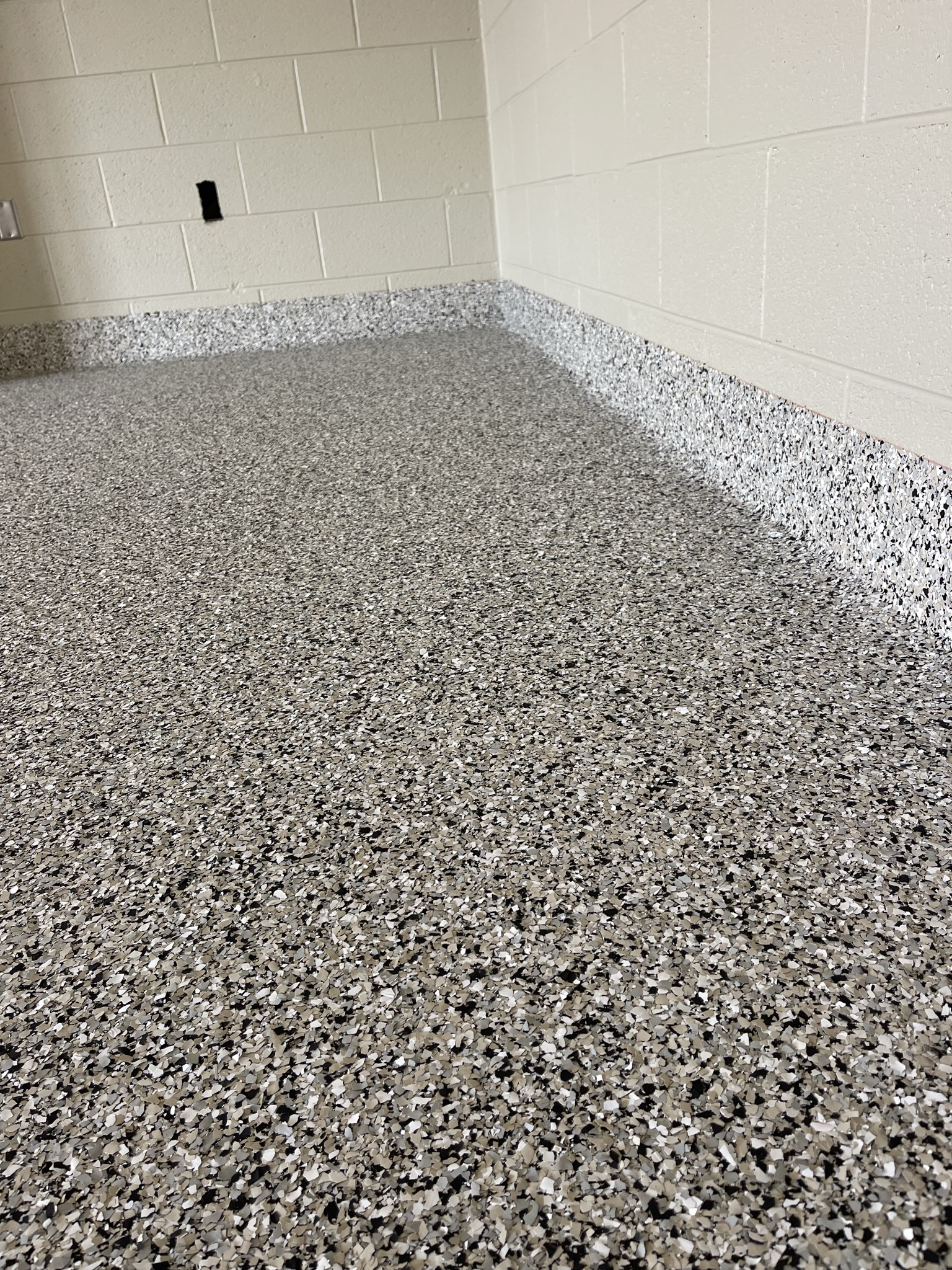 Decorative Flake Epoxy Installation
